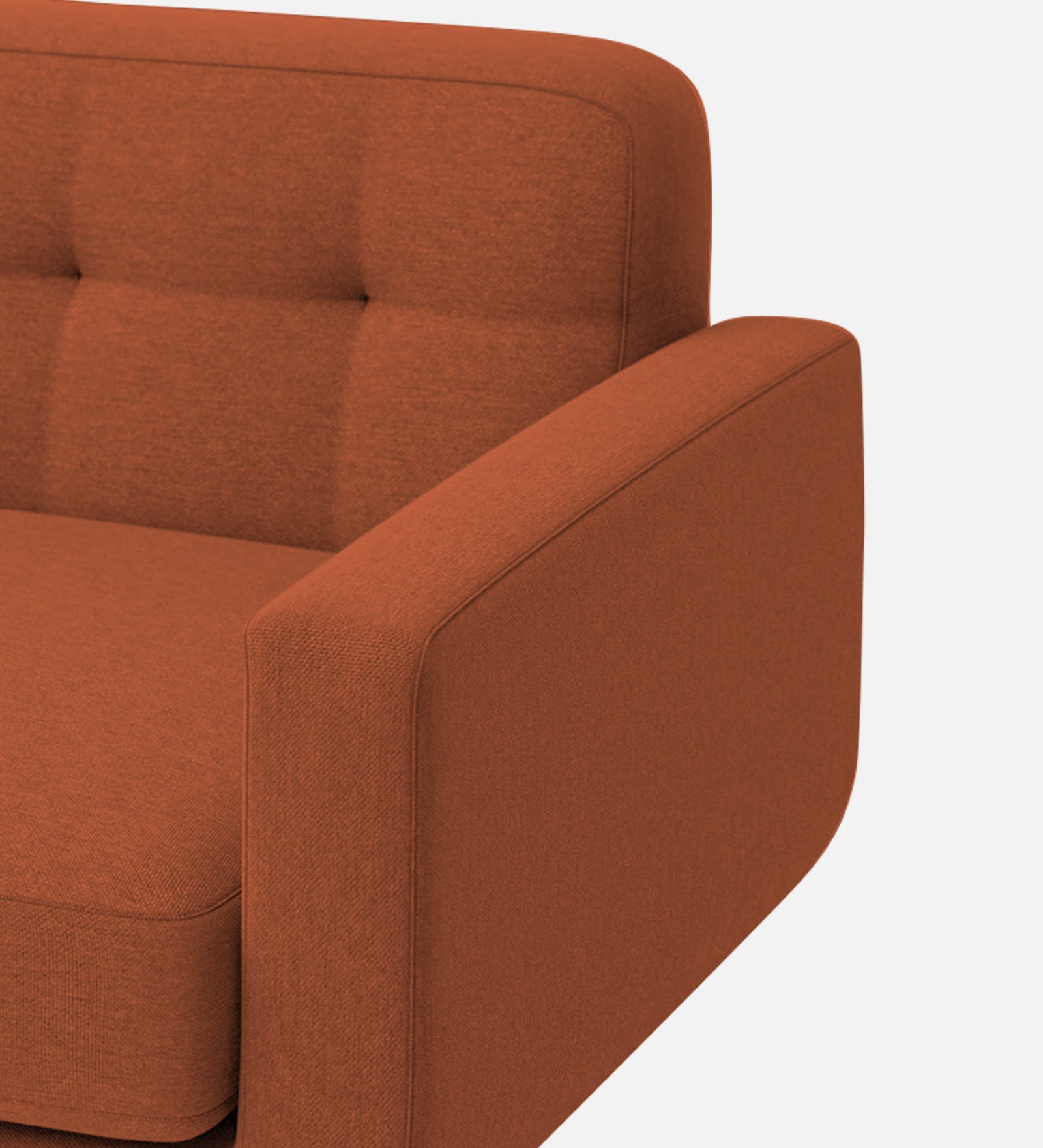 Marsela Fabric 1 Seater Sofa in Royal Orange Colour