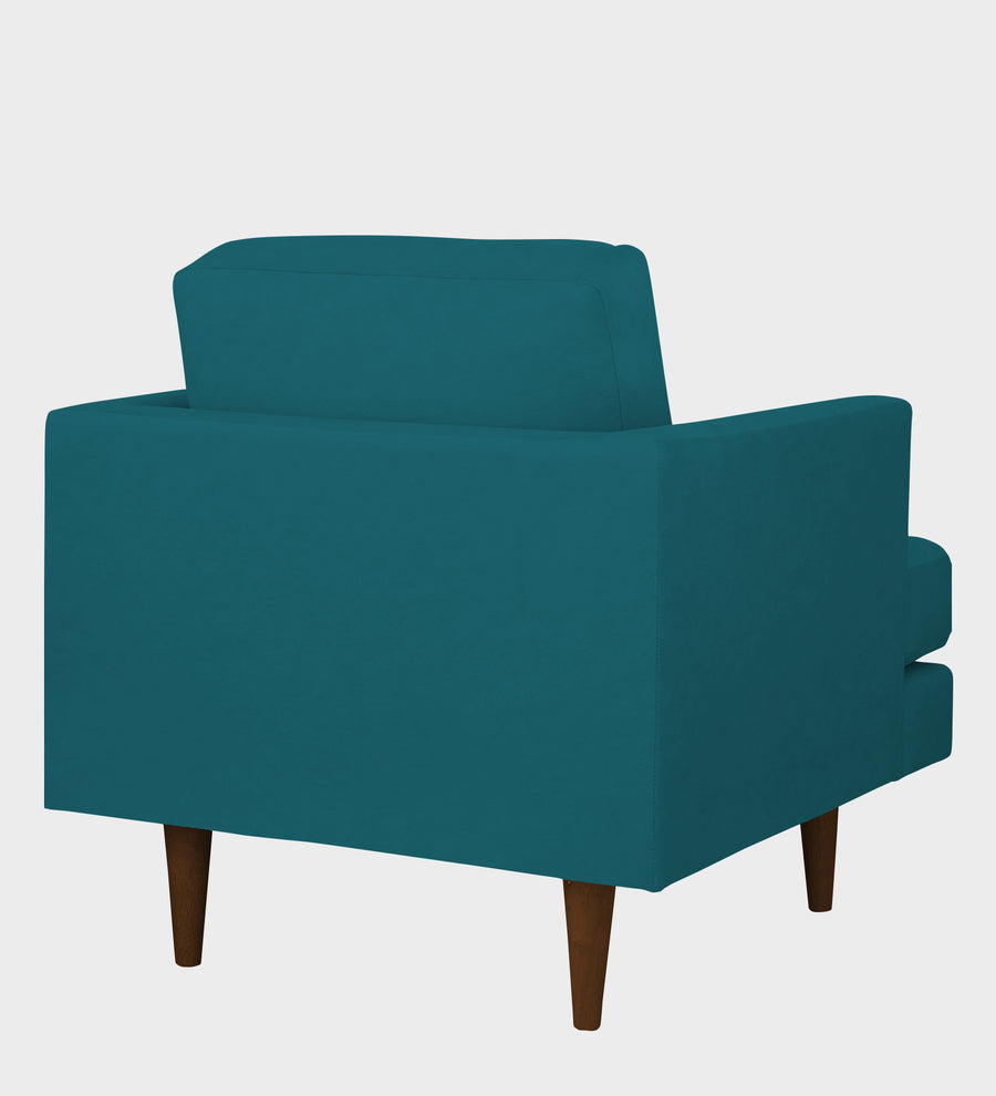Motra Velvet 1 Seater Sofa In Pine Green Colour - Febonic Living