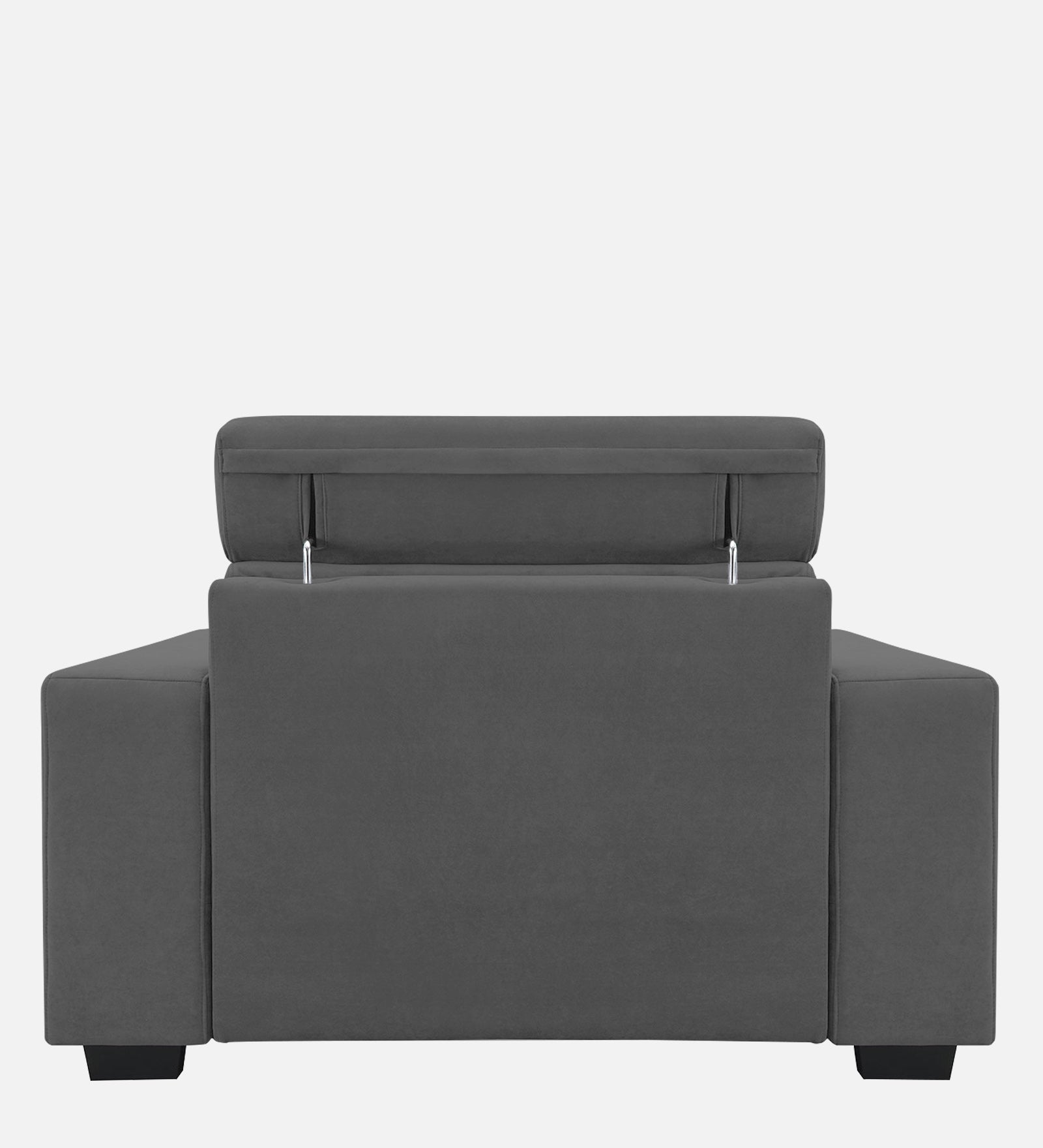 Hiro Fabric 1 Seater Sofa In  Pure Grey Colour - Febonic Living