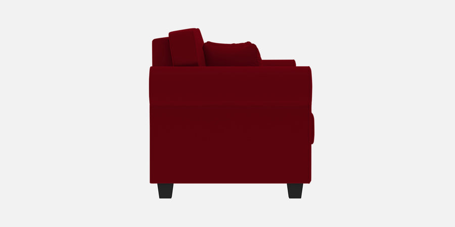 Numonk Velvet 2 Seater Sofa In Cherry Red Colour - Febonic Living