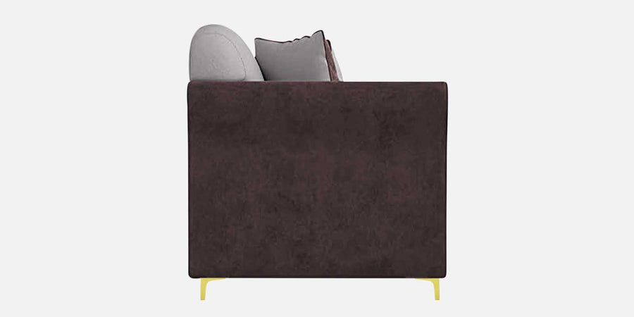 Jordan Velvet 2 Seater Sofa In Mocha Brown And Concreate Grey Colour - Febonic Living