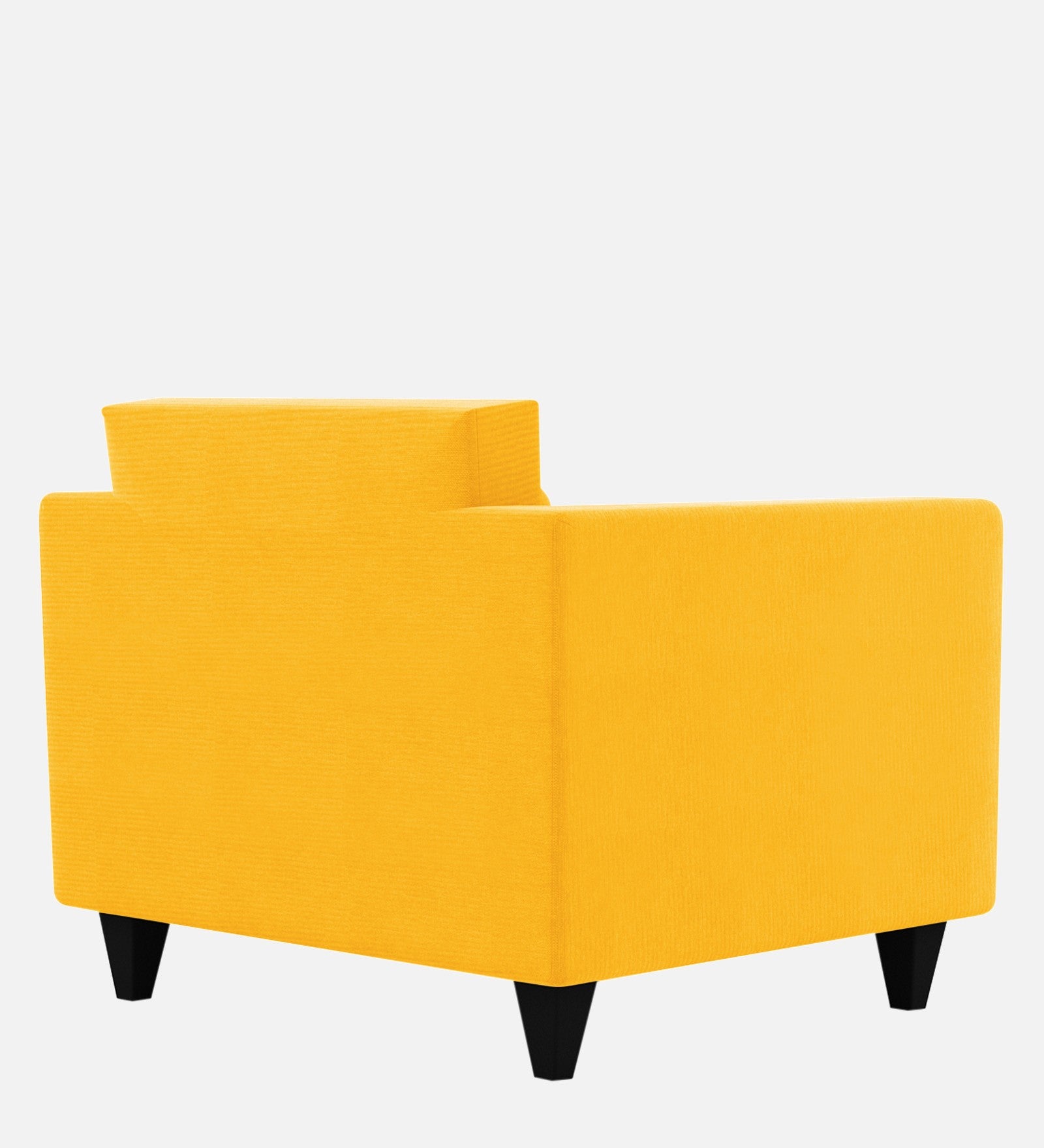 Nipul Fabric 1 Seater Sofa in Bold Yellow Colour