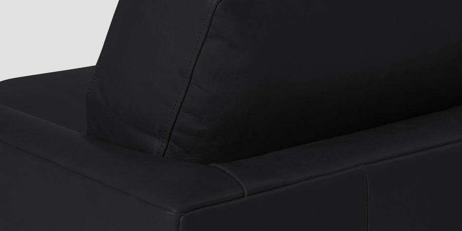 Sterio Leatherette 2 Seater Sofa In Light Black Colour - Febonic Living