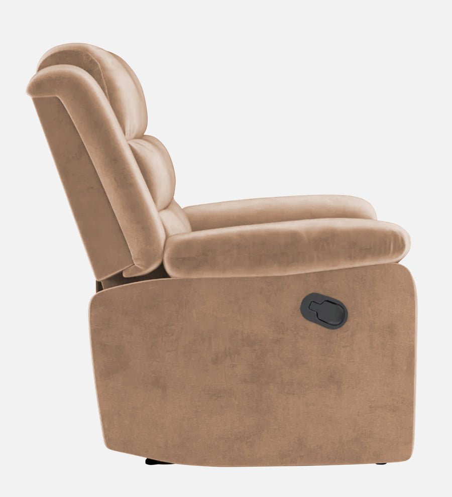 Erra Fabric 1 Seater Motorized Recliner In Cosmic Beige Colour - Febonic Living