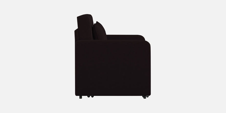 Calra Fabric 3 Seater Pull Out Sofa Cum Bed In Cara Brown Colour With Storage - Febonic Living