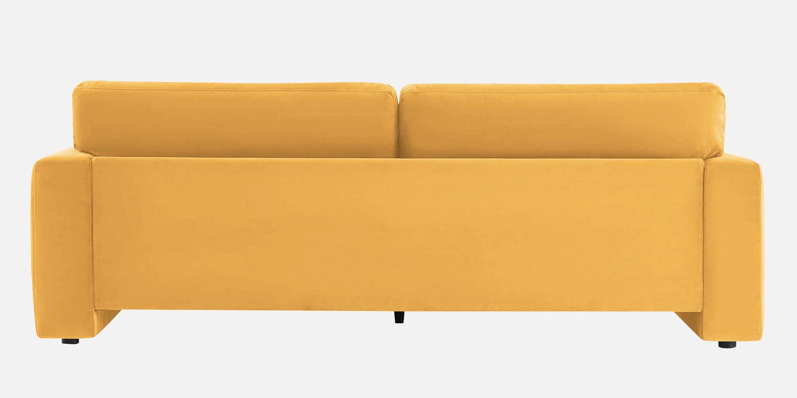 Kosta Velvet 3 Seater Sofa in Turmeric Yellow Colour