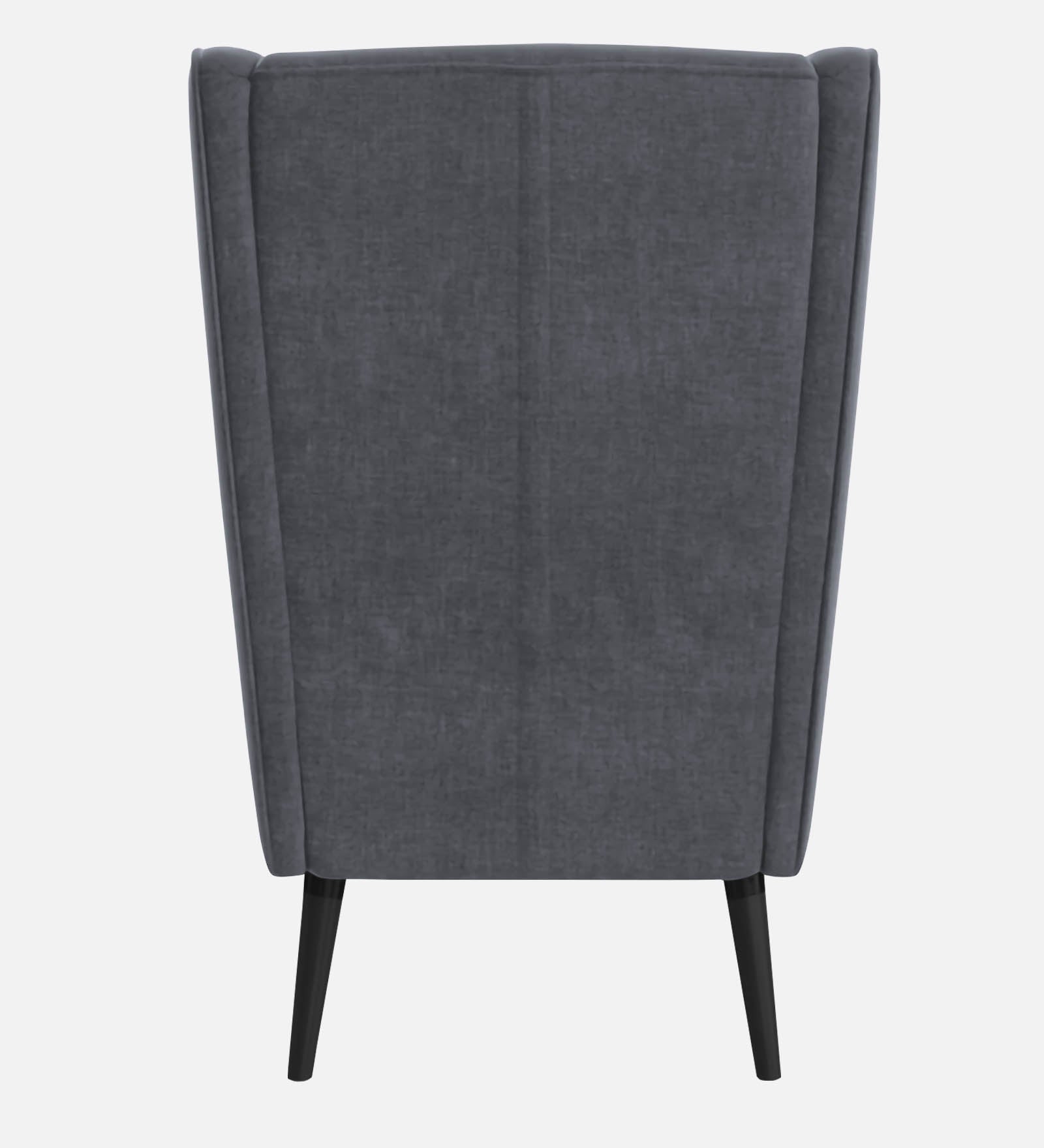 Niya Velvet Wing Chair in Pubble Grey Colour