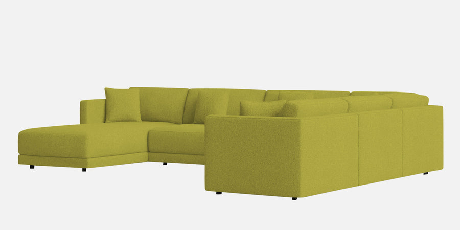 Carlin Fabric Rhs 8 Seater Sectional Sofa In Parrot Green Colour - Febonic Living