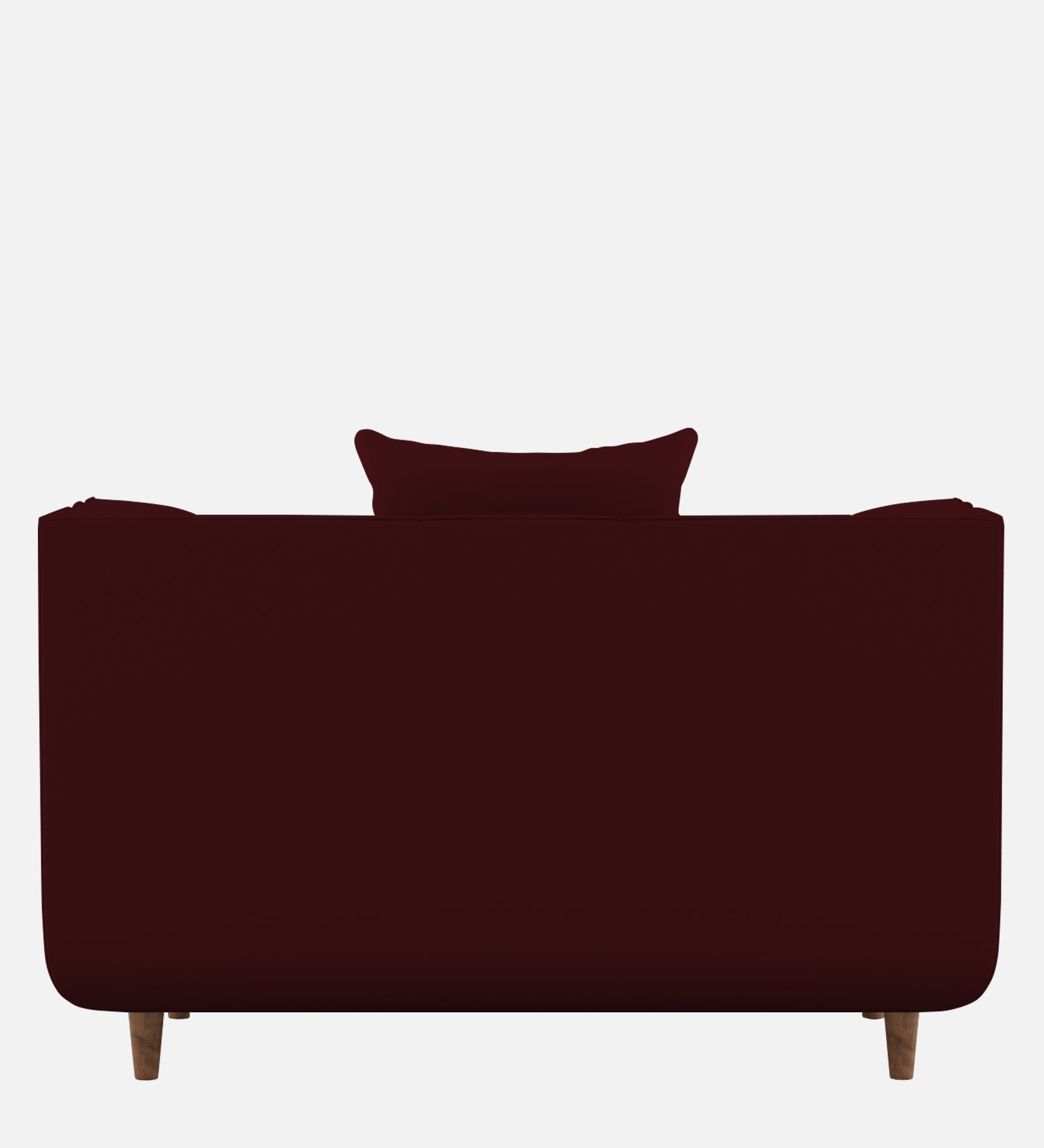 Sumo Velvet 1 Seater Sofa in Dark Maroon Colour