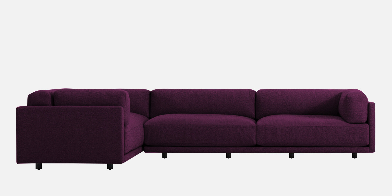 Nixon Fabric 6 Seater RHS Sectional Sofa In Greek Purple Colour