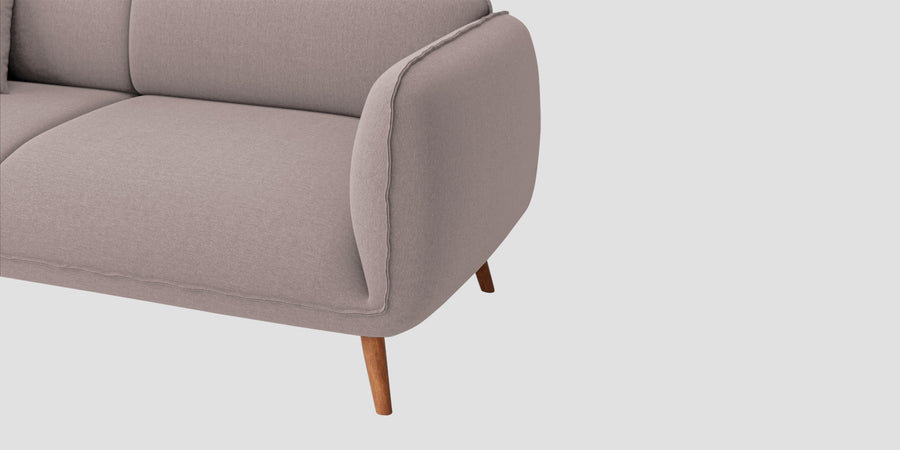 Zia Fabric 2 Seater Sofa In Almond Beige Colour - Febonic Living