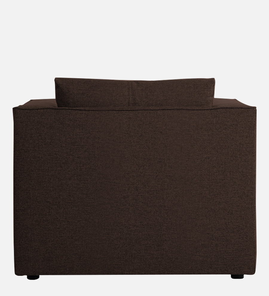 Kenia Fabric 1 Seater Foldable Sofa Cum Bed In Coffee Brown Colour - Febonic Living