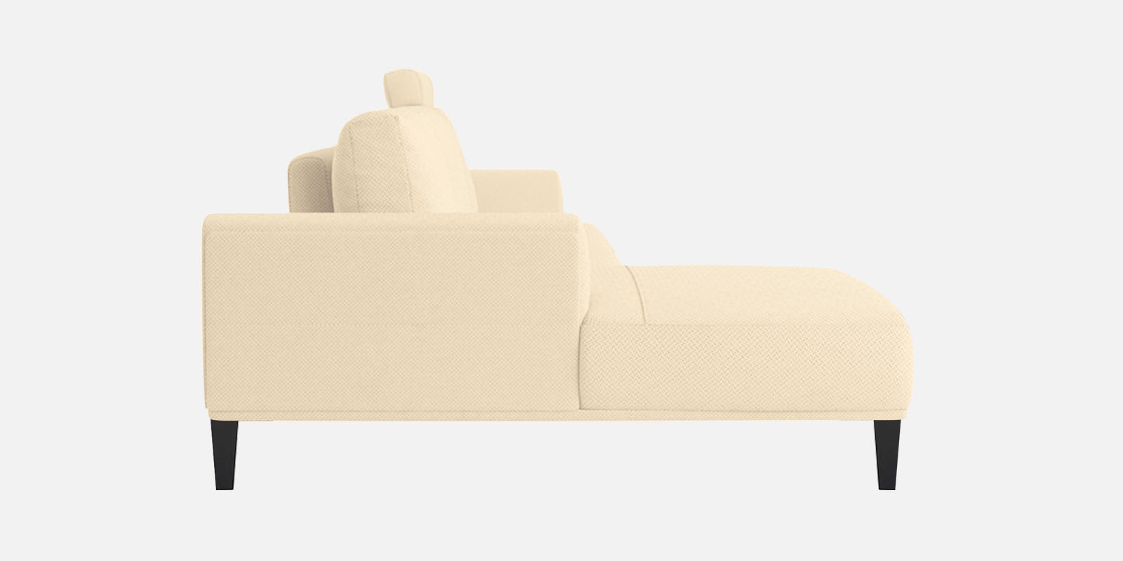 Como Fabric RHS Sectional Sofa (3+Lounger) in Ivory Beige Colour