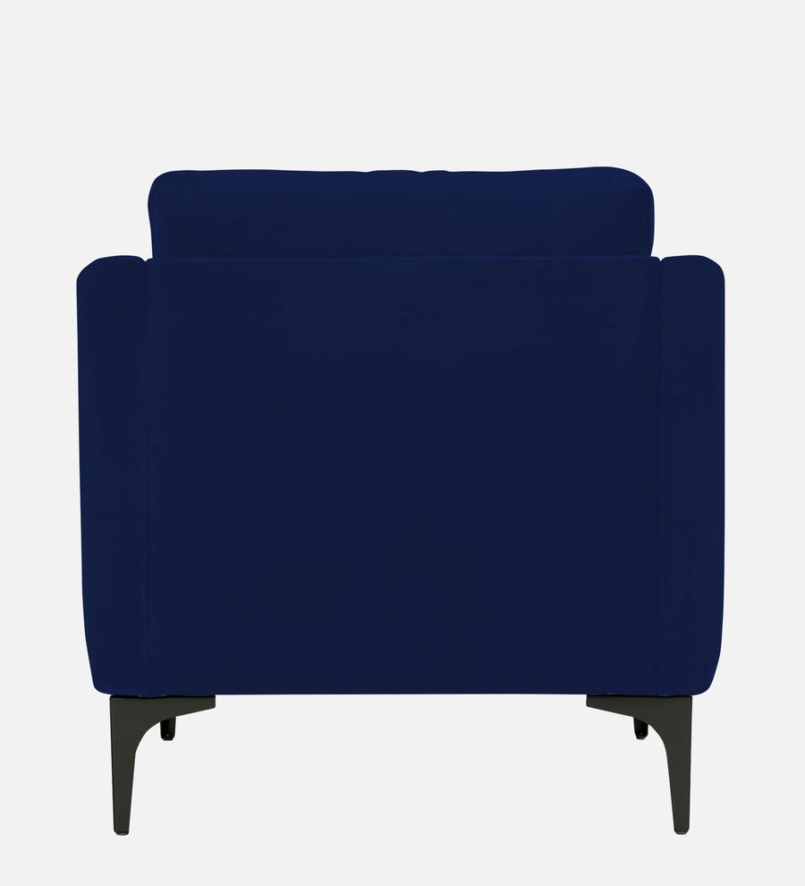 Haru Velvet 1 Seater Sofa In Indigo Blue Colour - Febonic Living