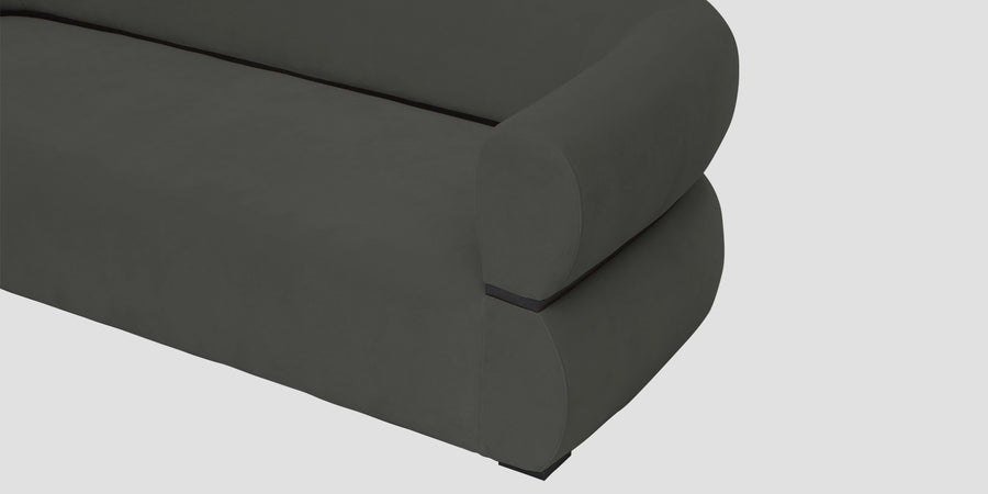 Kula Velvet 2 Seater Sofa In Hory Grey Colour - Febonic Living