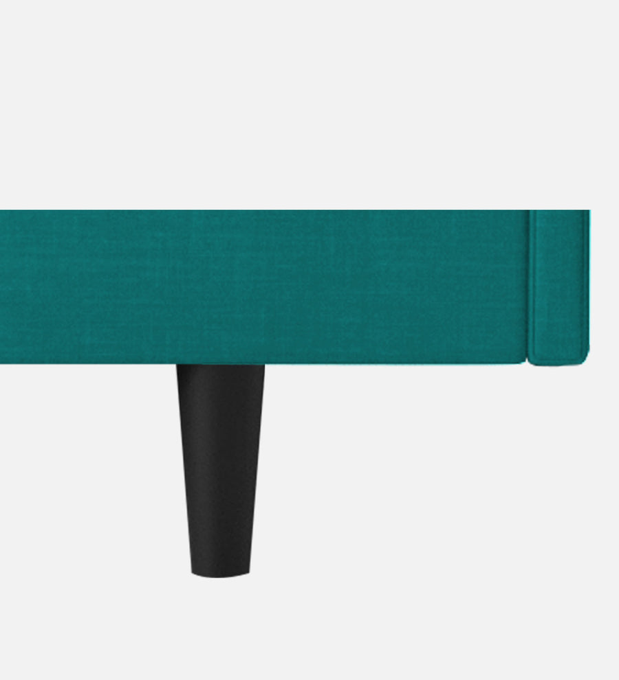 Basi Fabric Upholstered Queen Size Bed In Sea Green Colour - Febonic Living