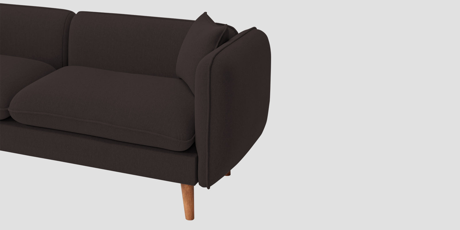 Reva Fabric 2 Seater Sofa In Pebble Brown Colour - Febonic Living