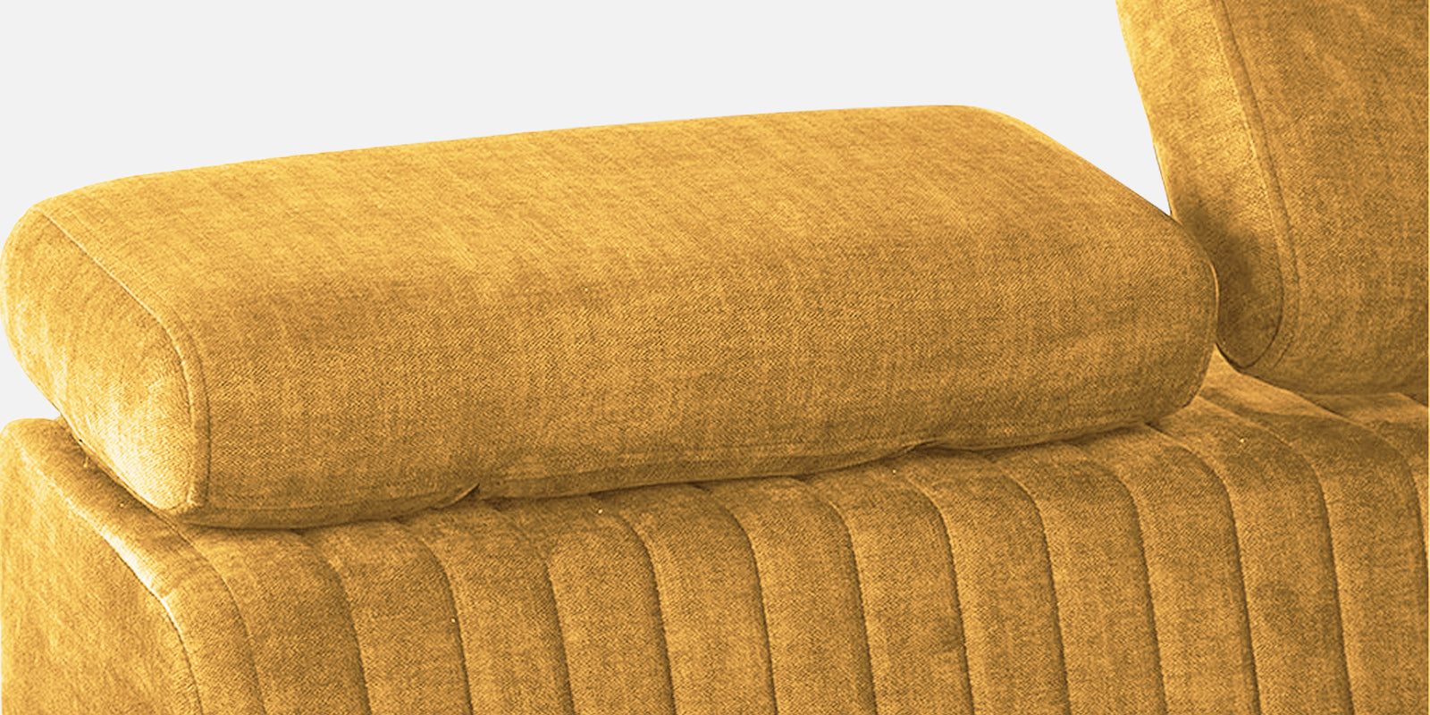 Draco Fabric Corner Sofa in Blush Yellow Colour