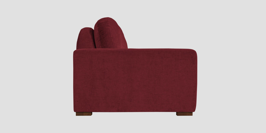 Dara Fabric 2 Seater Sofa In Blood Maroon Colour - Febonic Living