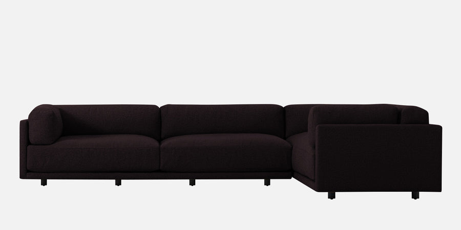 Nixon Fabric 6 Seater Lhs Corner Sofa In Cara Brown Colour - Febonic Living