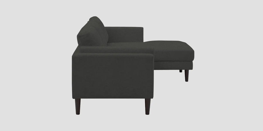 Creata Fabric Rhs Sectional Sofa 2 Lounger In Charcoal Grey Colour - Febonic Living