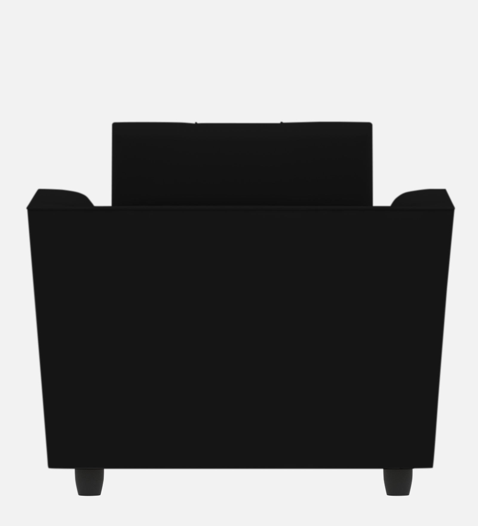 Nestin Velvet 1 Seater Sofa in Adam Black Colour