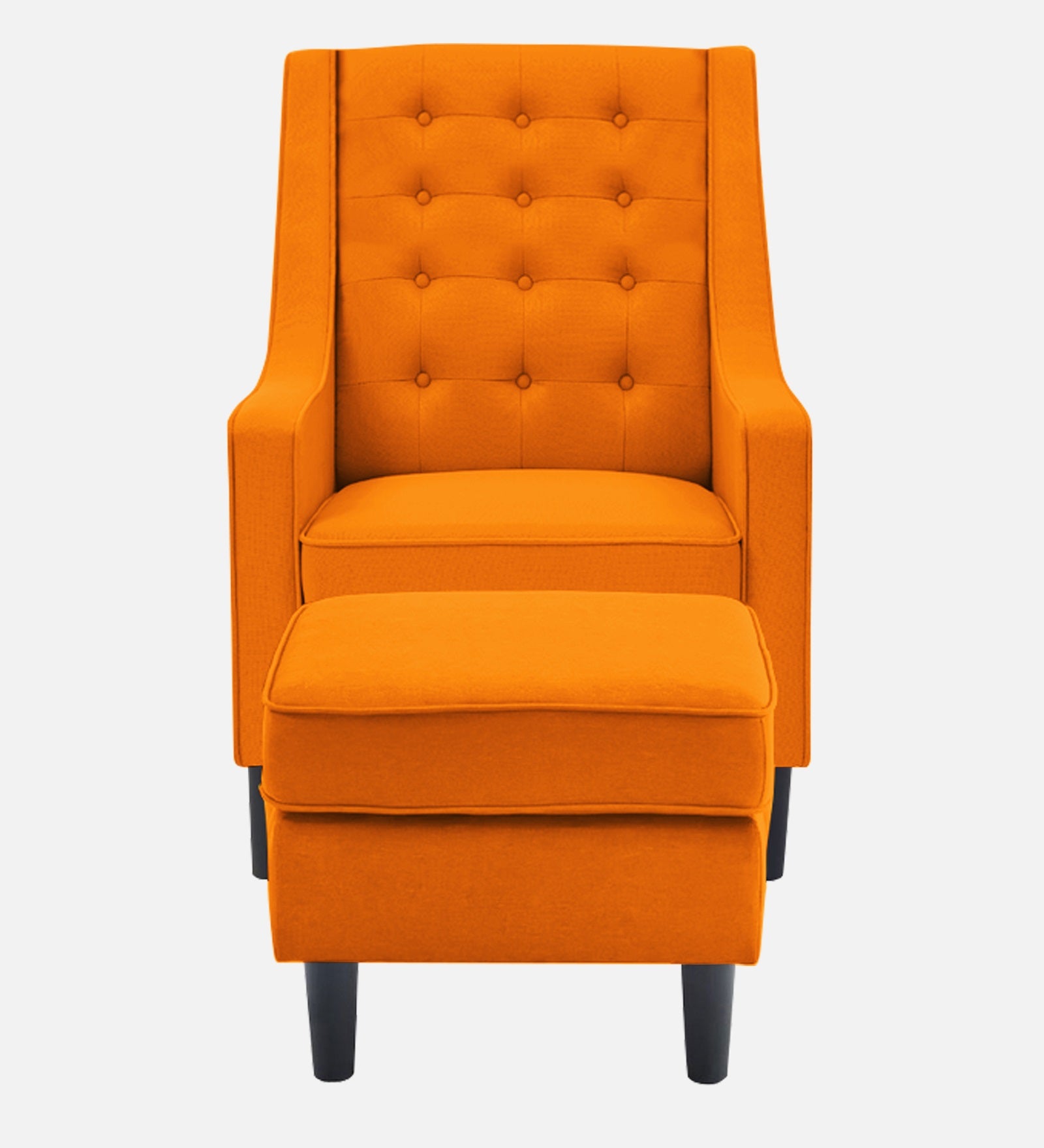 Sona Fabric Barrel Chair in Vivid Orange Colour