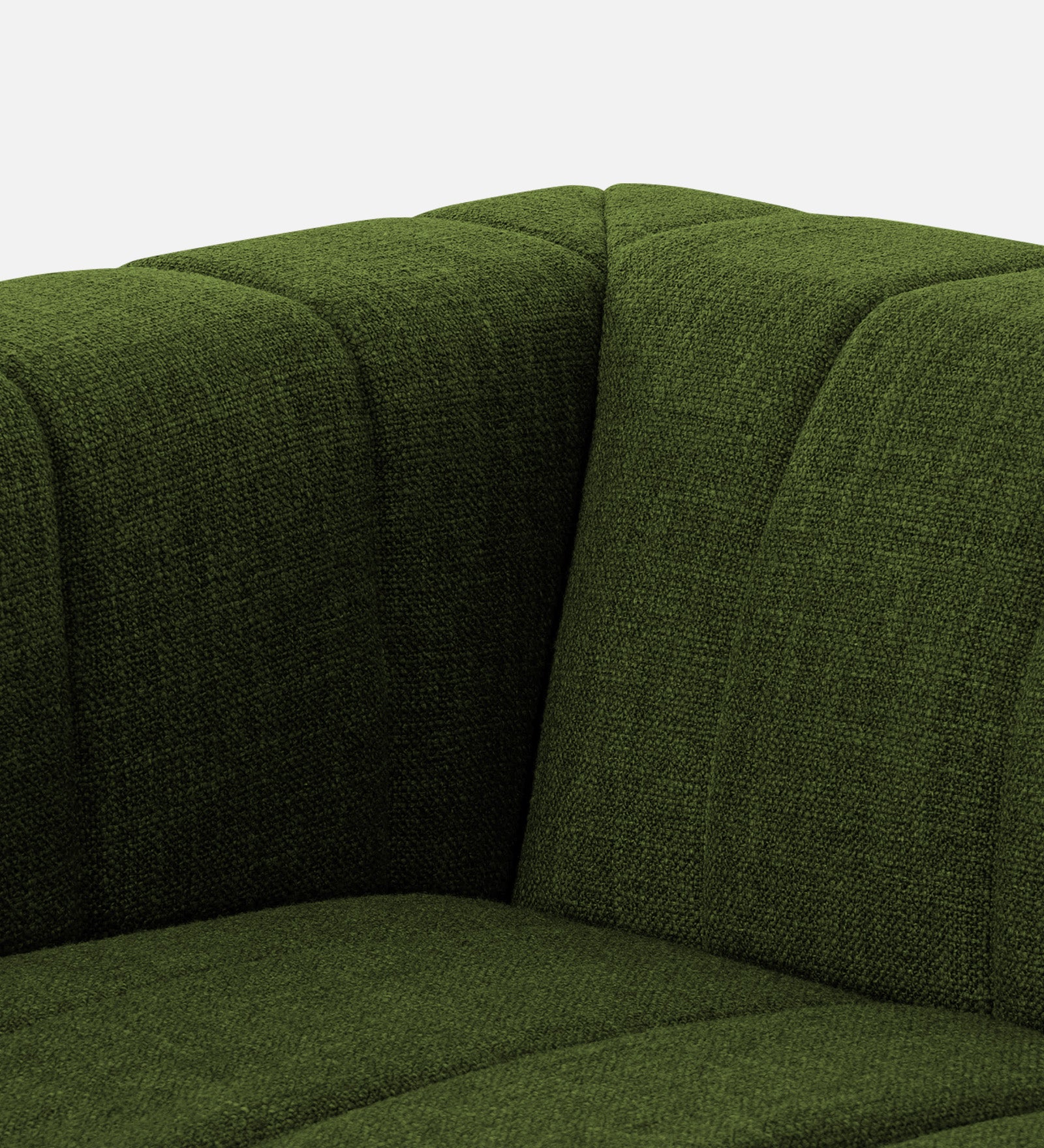 Lara Fabric 1 Seater Sofa in olive green Colour