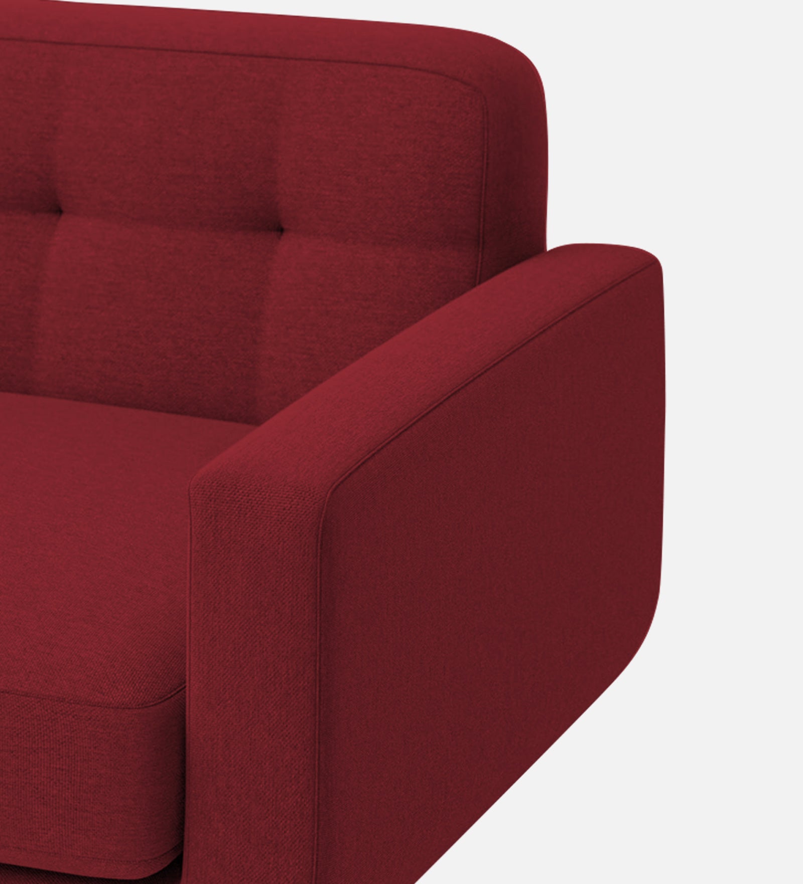 Marsela Fabric 1 Seater Sofa in Chilli Red Colour