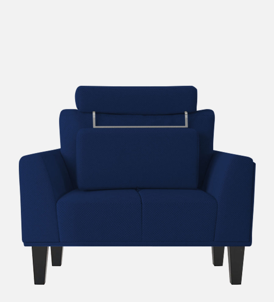 Como Fabric 1 Seater Sofa In Royal Blue Colour - Febonic Living