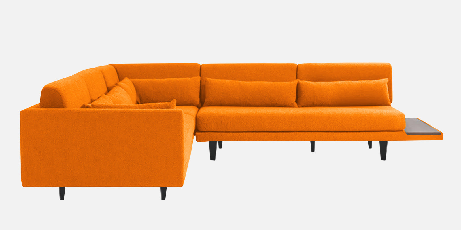 Malta Fabric 6 Seater LHS Sectional Sofa In vivid orange Colour