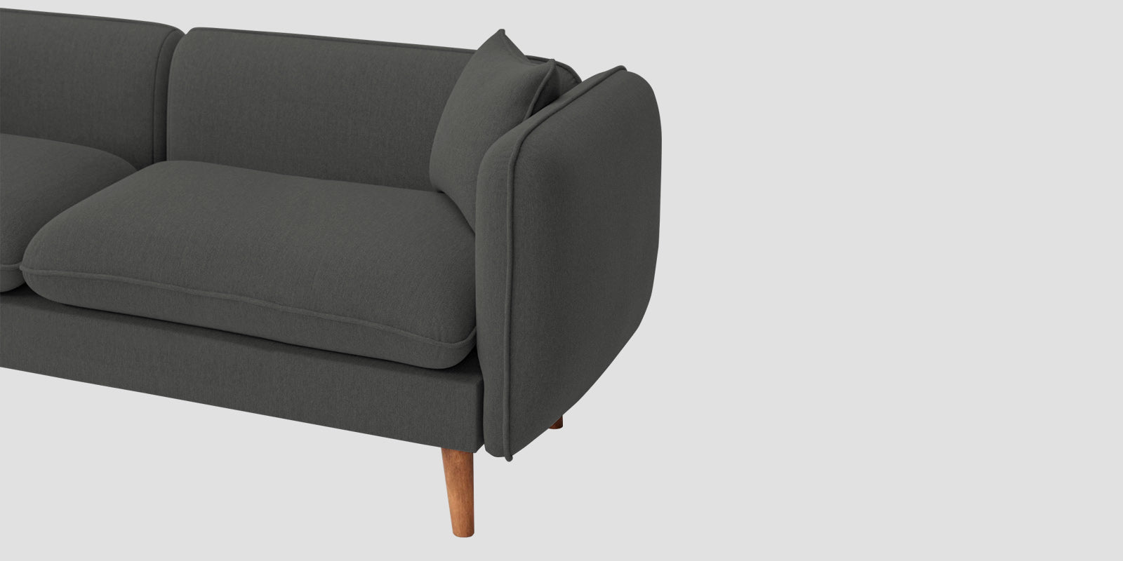 Reva Fabric 2 Seater Sofa In Stone Grey Colour - Febonic Living