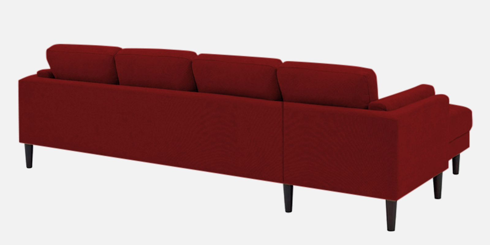 Creata Fabric RHS Sectional Sofa (3+Lounger) in Blood Maroon Colour by Febonic