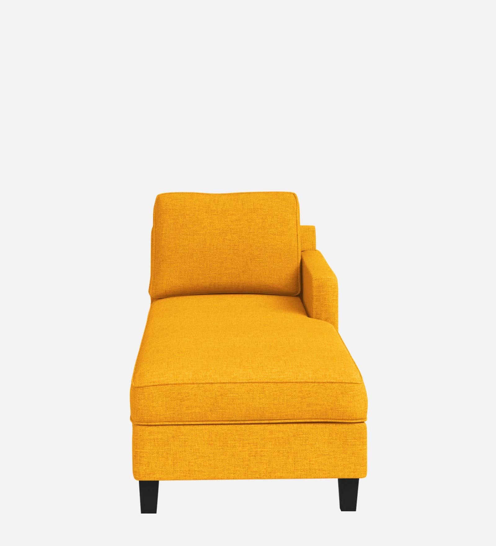 Royee Fabric RHS Chaise Lounger In Bold Yellow Colour With Storage