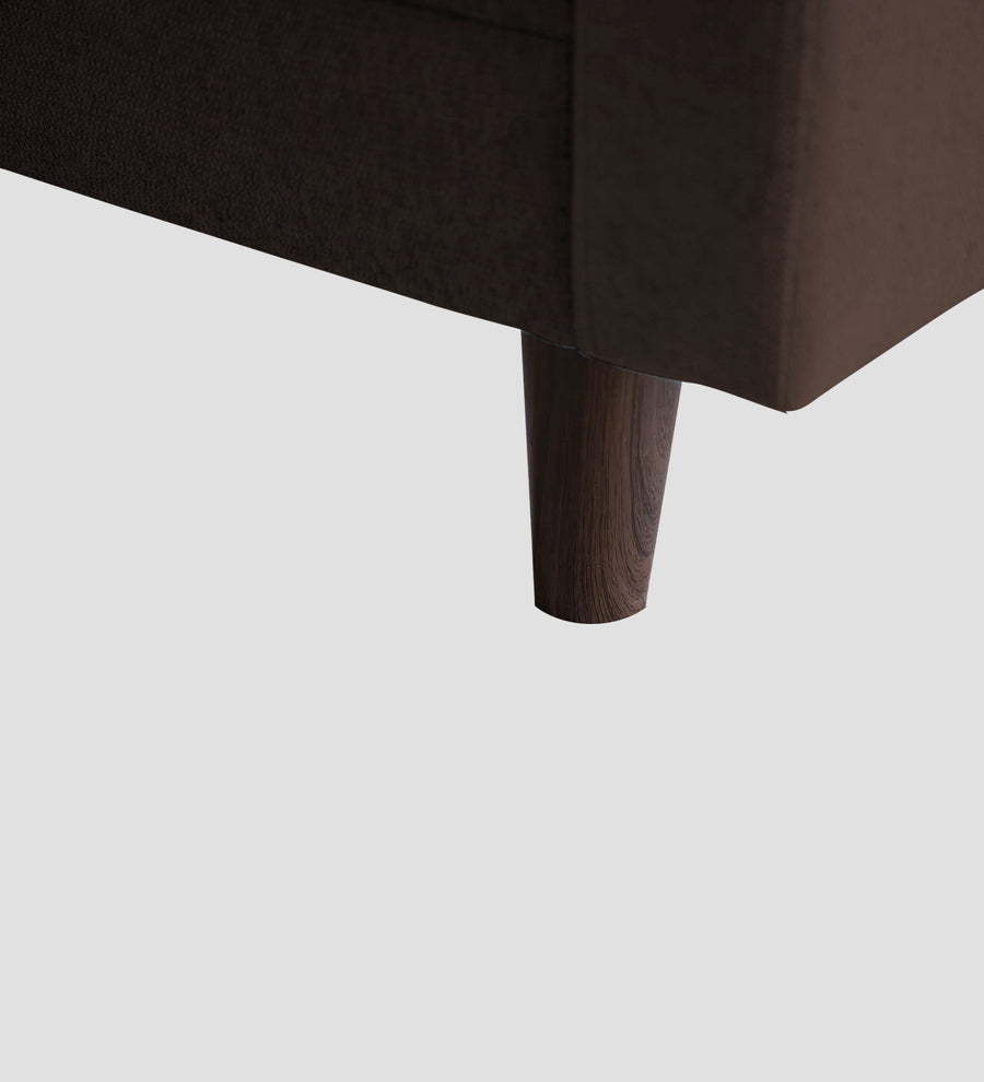 Noha Fabric 1 Seater Sofa In Coffee Brown Colour - Febonic Living