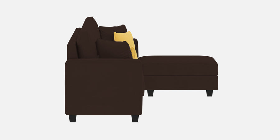 Nabi Fabric Lhs Sectional Sofa 3 Lounger In Coffee Brown Colour - Febonic Living