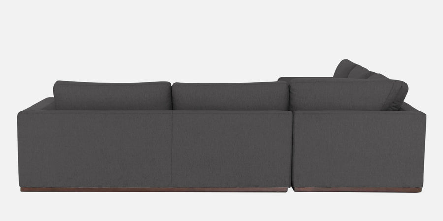 Freedom Velvet 6 Seater Rhs Corner Sofa In Davy Grey Colour With Ottoman - Febonic Living