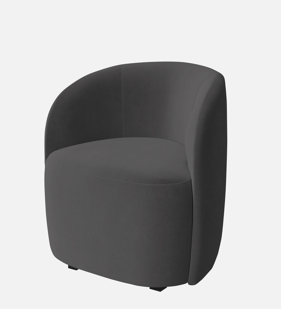 Lucky Velvet Lounge Chair In Davy Grey Colour - Febonic Living