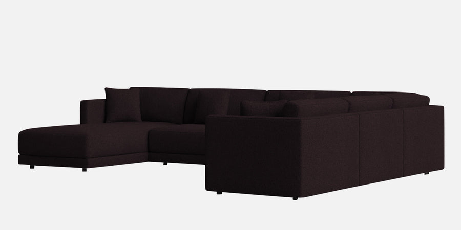 Carlin Fabric Rhs 8 Seater Sectional Sofa In Cara Brown Colour - Febonic Living