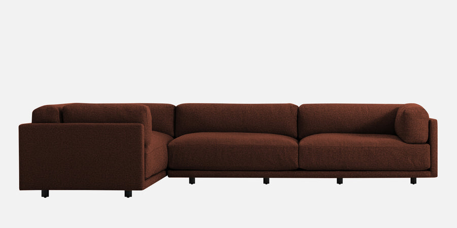 Nixon Fabric 6 Seater Rhs Corner Sofa In Coffee Brown Colour - Febonic Living