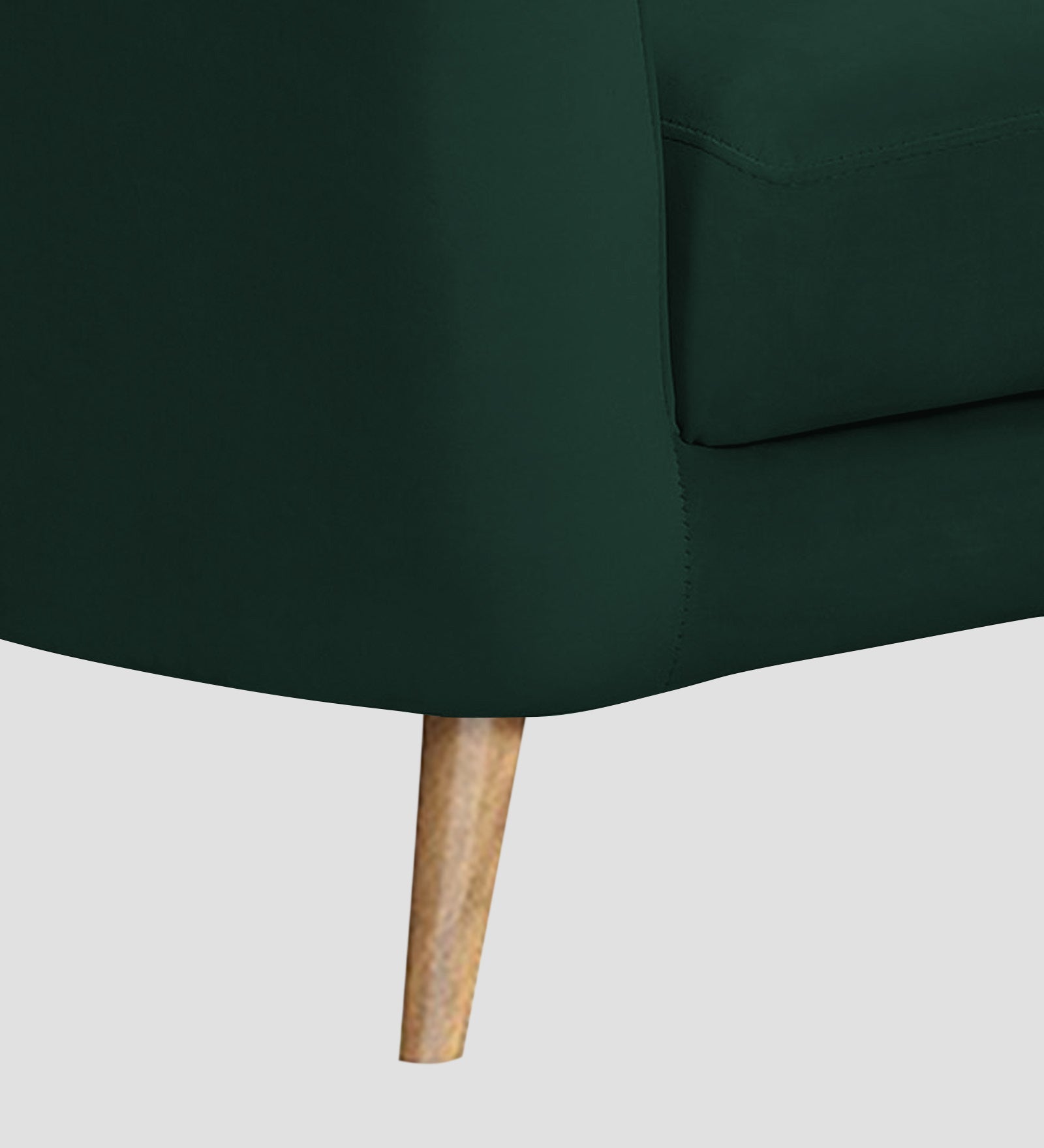 Nancy Velvet 1 Seater Sofa in Forest Green Colour