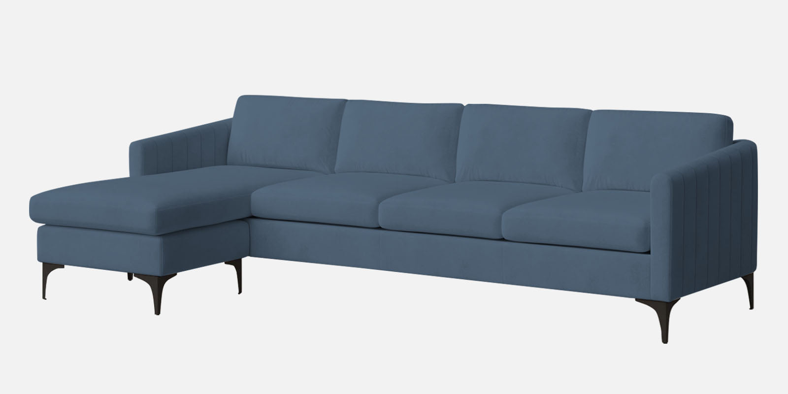 Haru Fabric RHS Sectional Sofa (3+Lounger) in Oxford Blue Colour