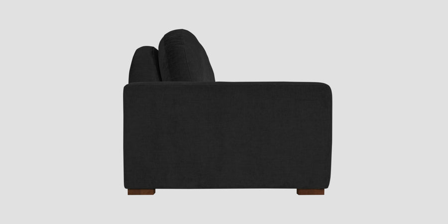 Dara Fabric 2 Seater Sofa In Zed Black Colour - Febonic Living