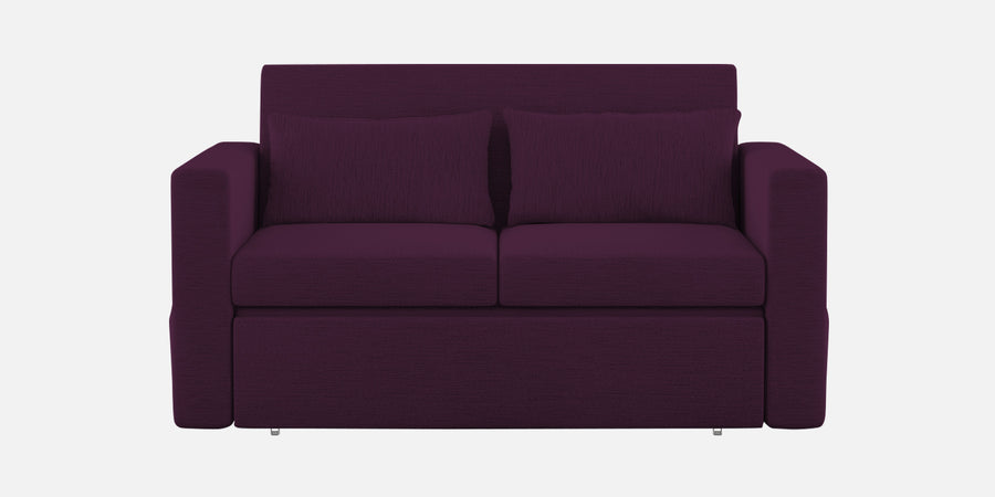 River Fabric 2 Seater Pull Out Sofa Cum Bed In Greek Purple Colour - Febonic Living