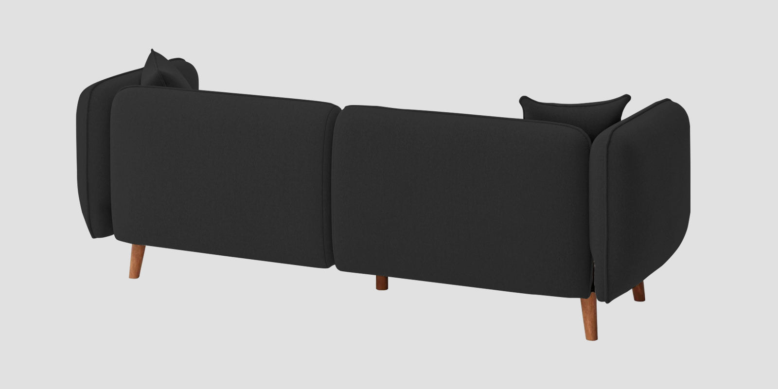 Reva Fabric 3 Seater Sofa In Bitter Black Colour - Febonic Living