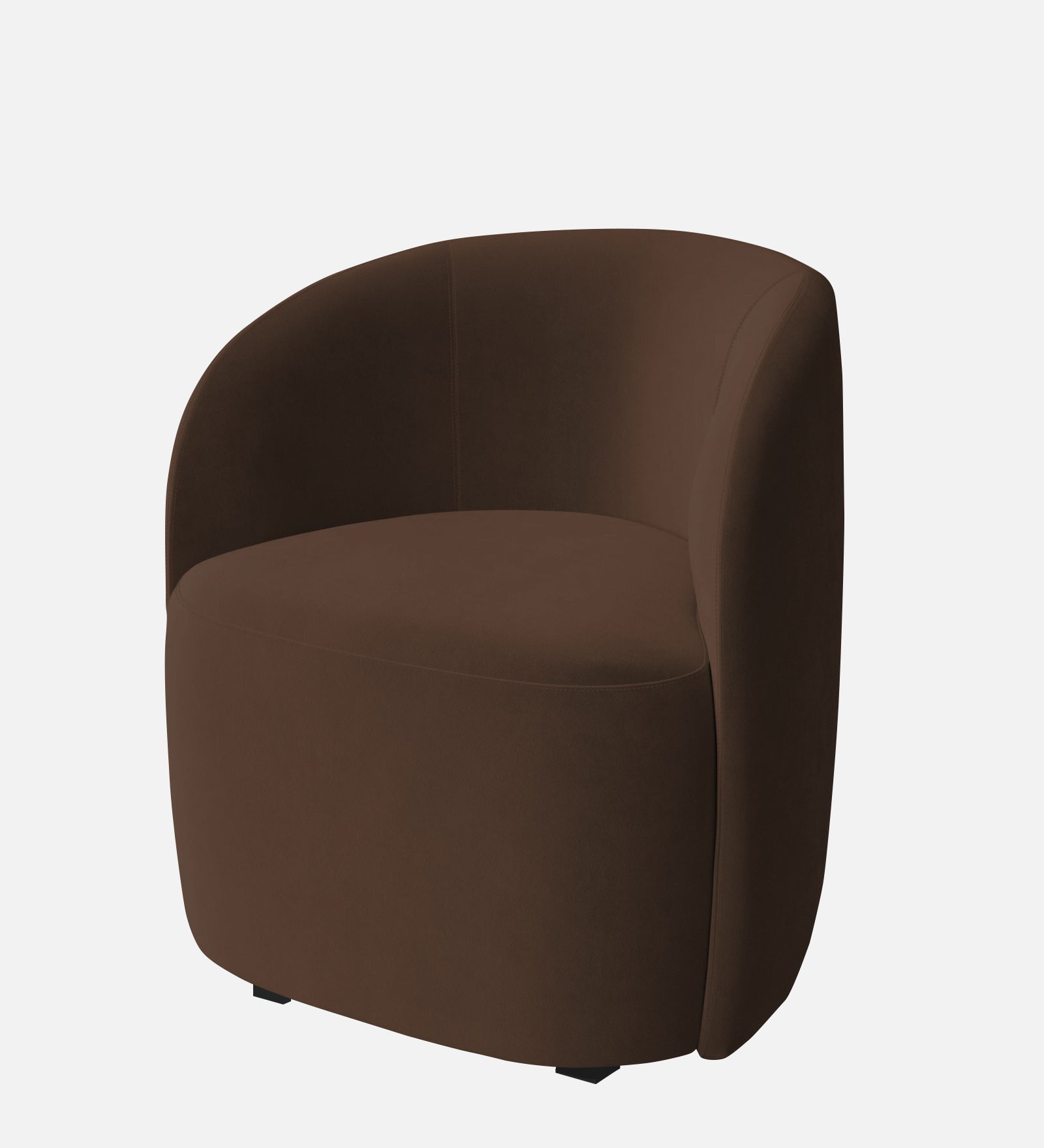 Hazel Velvet Wing Chair in Cholocate Brown Colour