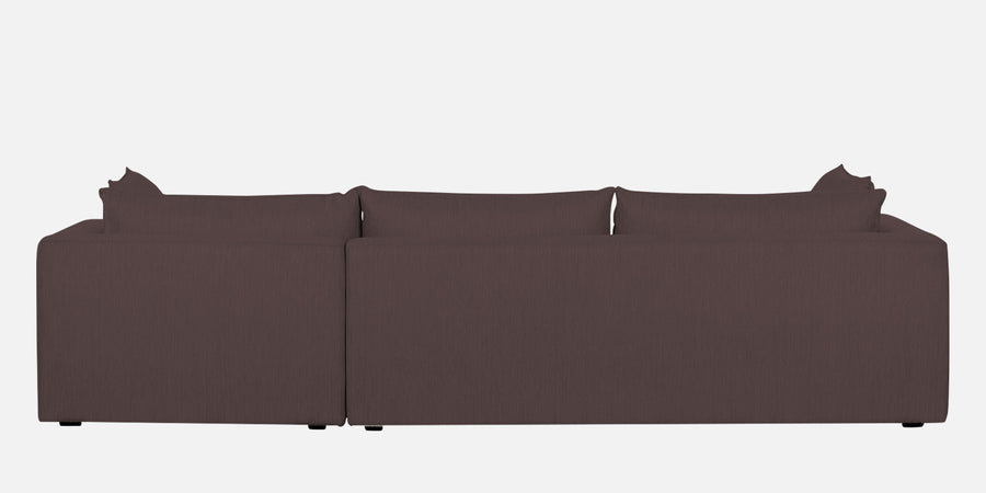 Ziggy Fabric Rhs Sectional Sofa 3 Lounger In Night Brown Colour - Febonic Living
