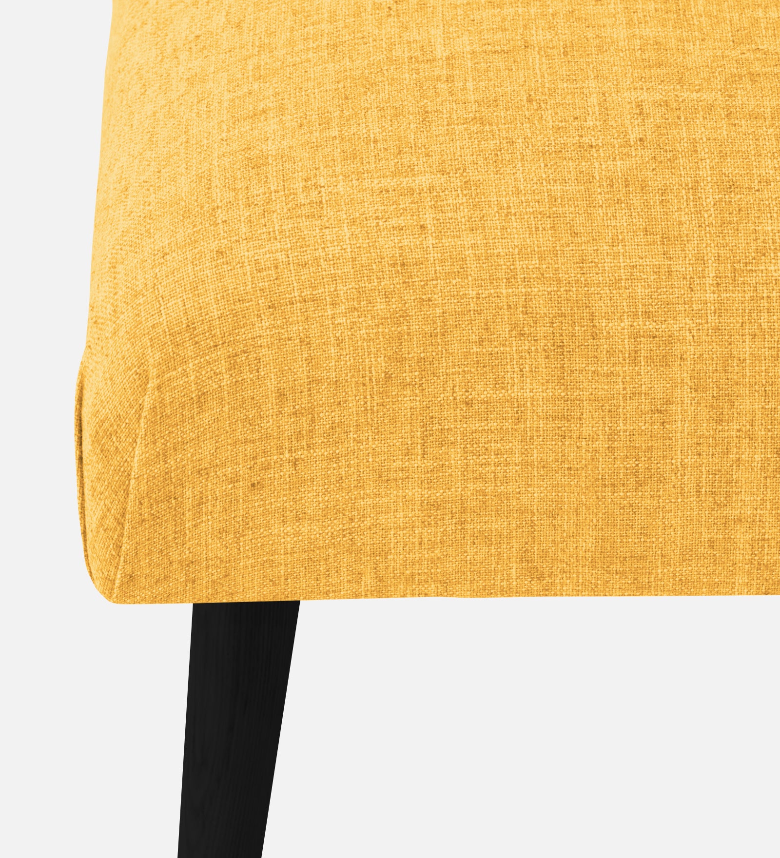 Adon Velvet Bench In Turmeric Yellow Colour