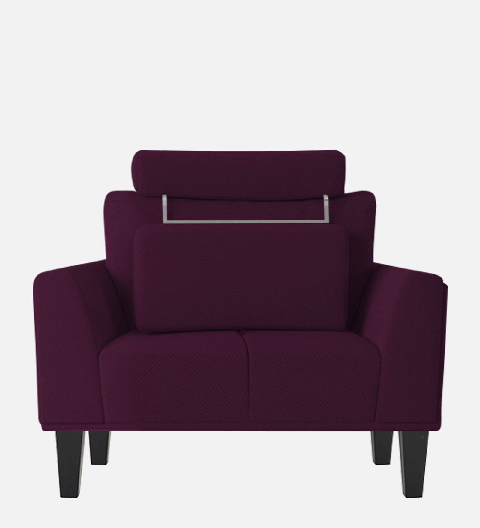 Como Fabric 1 Seater Sofa in Greek Purple Colour