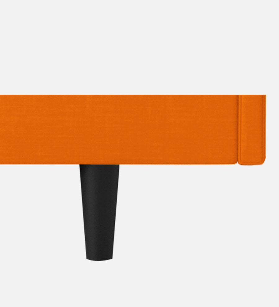 Basi Fabric Upholstered King Size Bed In Vivid Orange Colour - Febonic Living